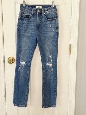 Blue Distressed Skinny Jeans for Women